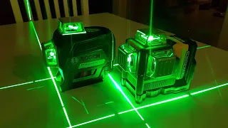Bosch vs DeWalt green laser - Brightness
