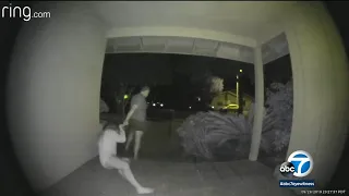 Doorbell cam video shows woman being assaulted by estranged boyfriend outside Arcadia home | ABC7