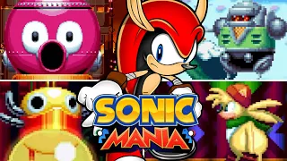 Sonic Mania: All Bosses (As Mighty)