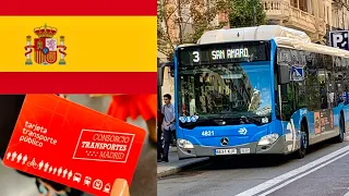 Public transportation in Madrid, Spain| Train and bus| Vlog