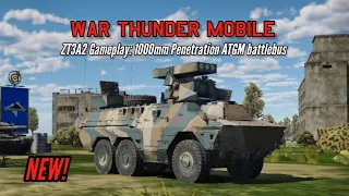 NEW! ZT3A2 Gameplay: 1000mm penetration ATGM battlebus - War Thunder Mobile