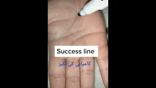 Success line on palm palmistry