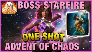 KOAAM and Raven One Shots Boss Starfire | Advent of Chaos Heroic 6 | Injustice 2 Mobile