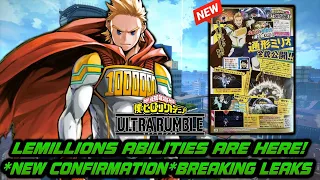*BREAKING NEW CONFIRMATION*  OFFICIAL LEMILLION ABILITIES AND SHOWCASE IN MY HERO ULTRA RUMBLE!
