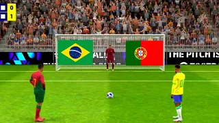Ronaldo Vs Neymar | Portugal Vs Brazil Match  | Penalty Shootout Match 148| Efootball Gameplay 2024.