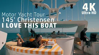 4K 145' Christensen Motor Yacht  I Love This Boat Tour🌴🌊🌊 Plz SUBSCRIBE🌴