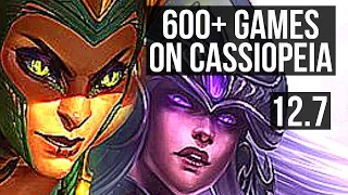 CASSIOPEIA vs SYNDRA (MID) | 11/1/5, 600+ games, 1.2M mastery, Dominating | NA Master | 12.7