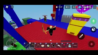 I 1v1 my pro we did lucky block race  But we will use 2 lucky block  Yellow and purple one