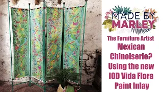 Mexican Chinoiserie? Using the new IOD Vida Flora Paint Inlay