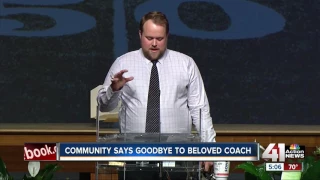 Family, friends say final goodbye to BV coach