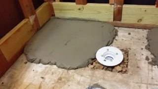 Vinyl Shower Pan Install 2 of 4