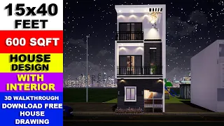 15 X 40 Feet house walkthrough | 15 X 40 Feet house plan | 600 sqft house plan no-81