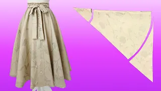 NO ZIPPER!⭐ It is very easy to sew this circle skirt