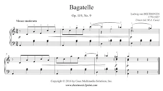 Beethoven : Bagatelle in A minor, Op. 119, No. 9