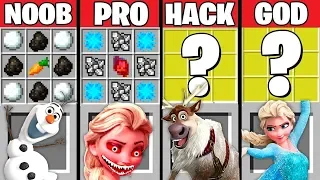 Minecraft Battle: FROZEN ELSA CRAFTING CHALLENGE ~ NOOB vs PRO vs HACKER vs GOD – ELSA EXE Animation