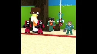 When SpiderMan, SuperMan, Thor Plays Squid Game Red Light Green Light | Monster School Minecraft