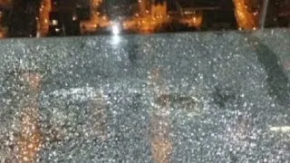 Glass floor cracks 103 stories above