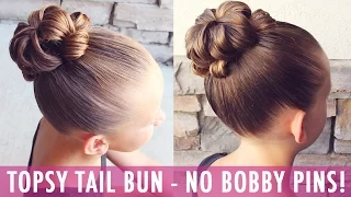 Topsy Tail Bun - No way!  A bun with NO BOBBY PINS?!  Yes please! | Brown Haired Bliss | Cute Hair
