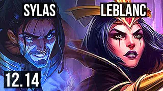 SYLAS vs LEBLANC (MID) | 12/0/4, Legendary, 300+ games | KR Grandmaster | 12.14