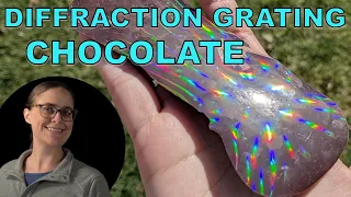 DIY Rainbow Chocolate Diffraction Grating Experiment