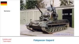 PZA Loara & Flakpanzer Gepard, anti-aircraft weapon Full Specs Comparison