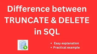 Difference between TRUNCATE and DELETE command in SQL | Techie Creators
