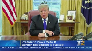 President To Veto Vote Blocking Border Wall