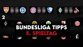 Bundesliga Prognose | 5. Spieltag Tipps & Vorschau | 2023/24