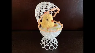 How to Crochet an Easter Egg with a Hatched Chicken