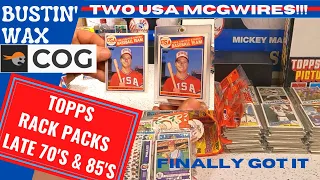 1985 Topps Baseball Cards Rack Pack Success - USA McGwire Pulls  Also ripped some 76, 78 & 79 Packs.
