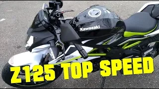 2019 Kawasaki Z125 TOP SPEED!