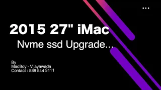 Imac 2015 Nvme upgrade 1