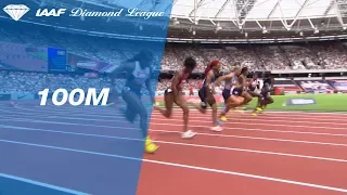 Elaine Thompson runs 10.94 in SNEAKERS to win the Women's 100m - IAAF Diamond League London 2017