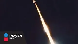 Captan en video caída de meteorito en México