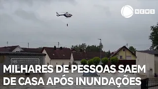 Milhares de pessoas saem de casa após inundações na Alemanha