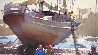 Advancing with Watercolor: Using Graded Washes “ Dry Dock"