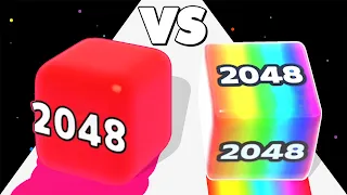 CUBE 2048 JUMP (vs) JELLY RUN 2048 - Satisfying ASMR Gameplay