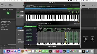 How to add/create/open a AU sampler in GarageBand.