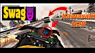 KAWASAKI NINJA H2R Sawag Riding in TRAFFIC RIDER 2023🔥🥶😈 #viral #viralvideo #h2r #kawasaki