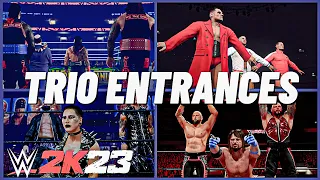 ALL TRIO ENTRANCES & OUTROS IN WWE 2K23 | PS5 (4K HDR/60FPS)