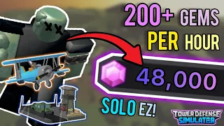HOW TO EASILY GRIND GEMS FAST! 😮 (200+ GEMS/HOUR) | Tower Defense Simulator