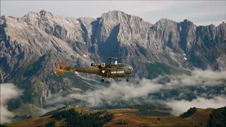 Austrian Alouette III over the Alps