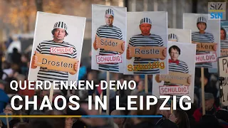Corona-Proteste in Leipzig: Eskalation bei Querdenken-Demo