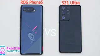 Asus ROG Phone 5 vs Galaxy S21 Ultra SpeedTest and Camera Comparison