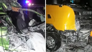 Страшное дтп в Екатеринбурге 05.01.2021 столкнулись легковушка и грузовик. Погибла женщина водитель