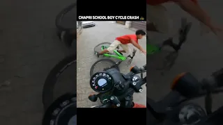 Chhapri School Kid Crashed With Royal Enfield Hunter 😨 #viral #stunt #shorts