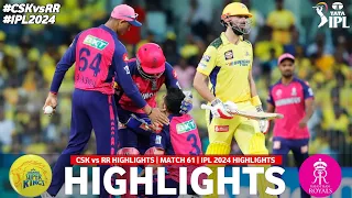 CSK vs RR 61st Match IPL 2024 Highlights | IPL Highlights 2024 | CSK vs RR 2024 highlights