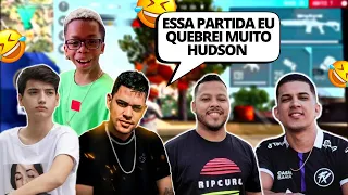 TRETA E RESENHA NA RANK APOSTADA COM RACHA, FX HUDSON, BOCA DE 09, STELUTO E MAGNU - FREE FIRE CLIPS