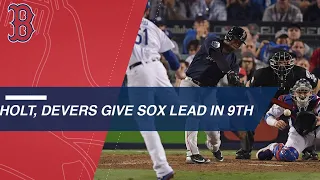 Holt, Devers give Red Sox lead in 9th inning