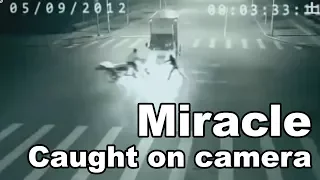 Miracle caught on tape - Angel in China Street Security Camera